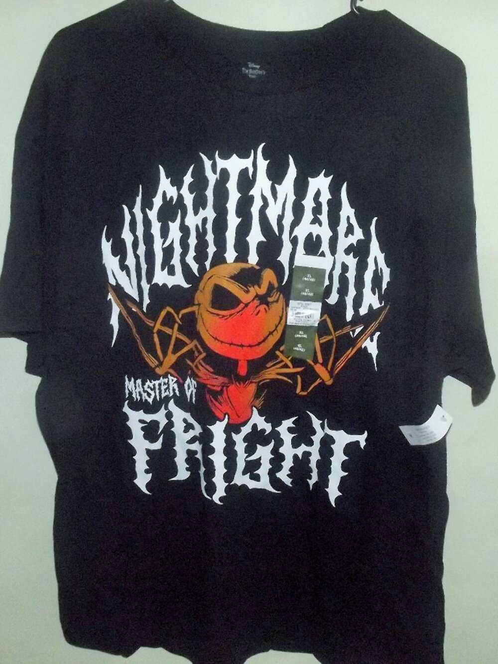 Mens Nightmare, Master of Fright SS T Shirt Sz. XL NWT